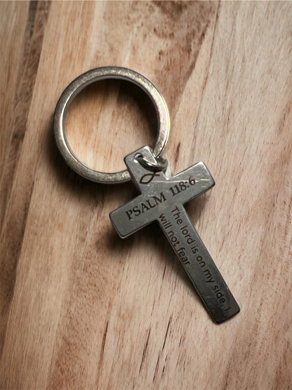 Bible Verse Cross Key Chain